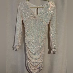Sequin Long Sleeve Mini Dress